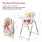 Babyjoy Foldable High Chair Baby Feeding Chair with 7 Adjustable Heights Pink/Black/Grey/Yellow/Green